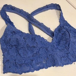Periwinkle cross back bralette